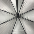 Best quality commercial adverstsing parasol silver coated fabric for anti uv stick umbrella